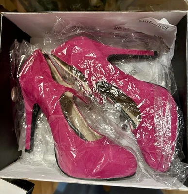 Sweetsuede Mischa pink 6" High Heel Shoes UK 6 - gorgeous - club/ party / kink - Image 1 of 4