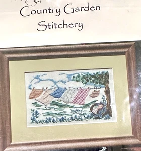 Wäsche Wäscheleine Summer Breeze gezählt Kreuzstich Muster Landhaus Landhaus - Bild 1 von 4