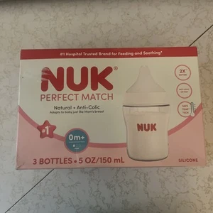 NUK Perfect Match Baby Bottle - Slow Flow - 5oz/3pk - Picture 1 of 6