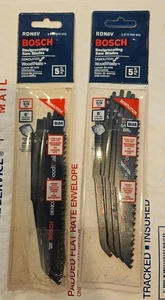 Lote de 2 hojas de sierra recíproca Bosch RDN6V, paquete de 5 clavos de madera cada uno - Imagen 1 de 1