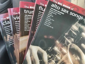 Band Class Special 5 Big Books Of Songs Lot Sax Trumpet Violin Clari Flute - Picture 1 of 8