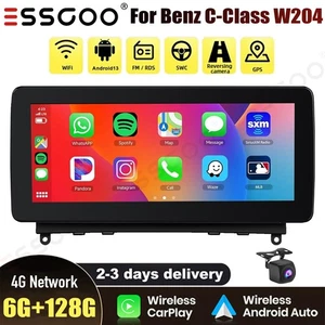 Carplay estéreo de coche de 10,25" 6+128G BT AHD para Mercedes Benz Clase C W204 2007-2010 - Imagen 1 de 18