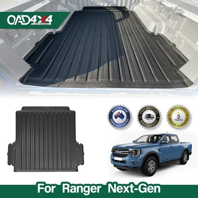 Ute Mat for Ford Ranger Dual Cab 2022-Onwarads with Factory Plastic Tub Liner - image 1 of 4