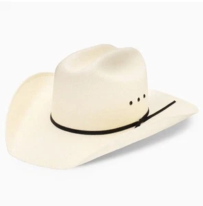 Resistol Denison 7X Straw Cowboy Hat - Picture 1 of 7