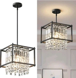 4-Light Square Farmhouse Light Fixture 11.81" Chandelier - MISSING INSTRUCTIONS - Picture 1 of 9