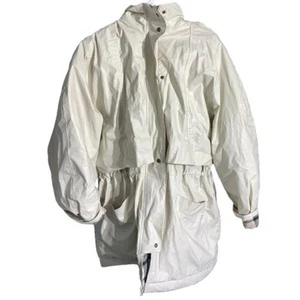 Totes Cream Rain Coat Size L - Vintage, Preppy, Classic - Picture 1 of 10