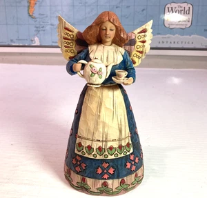 Jim Shore Heartwood Creek "Ángel de la Hospitalidad" con Estatuilla Tetera 2002 7.5" - Imagen 1 de 7