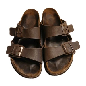 Birkenstock Sandals Mens Womens Sz 43 Arizona Brown Leather Preowned *Well Worn* - Picture 1 of 15
