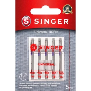 SINGER Set di 5 aghi per macchina da cucire resistenti taglia 100 16 per denim e altro - Foto 1 di 6