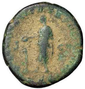 LARGE Roman Coin w COA Commodus TOGATE BESIDE ALTAR Rome CERTIFIED AUTHENTIC - Picture 1 of 5