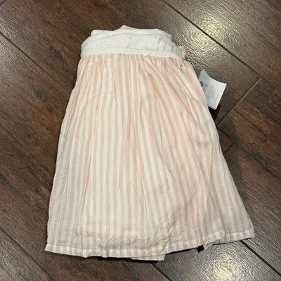 Falda Cuna Pottery Barn Kids Emily & Meritt Rosa Blanco Rayas Forrada Volantes Nueva con Etiquetas Foto 1 de 3