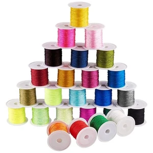 0.8mm 25 Colors Nylon Thread Cord 250 Yards for DIY Crafts Macrame Jewelry Ma... - Picture 1 of 8
