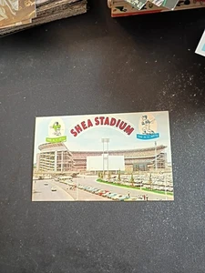 1960er Shea Stadium Jets Football Mets Baseball Stadion Queens NY Postkarte UNP - Bild 1 von 7