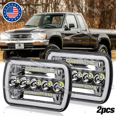 Faros LED 2x7" 7x6" Hi-Lo DRL para camioneta Toyota 1982-1995 4Runner Foto 1 de 4