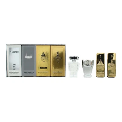 Paco Rabanne Mens 4 x 5ml Mini Gift Set - 1 Million, Invictus, Phantom