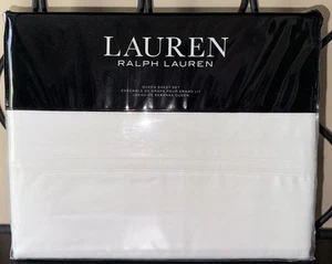 Ralph Lauren WHITE Spencer 475 Thread Count Cotton Sateen 4-Pc. Set, Queen - Picture 1 of 5