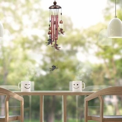 Carillon a vento stile retrò carillon a vento decorazione da appendere decorazione casa carillon a vento in metallo - Immagine 1 di 4