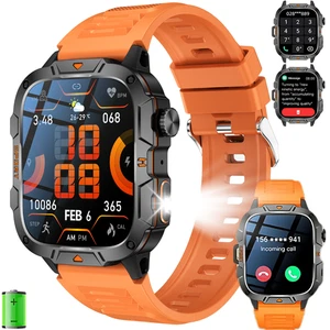 5ATM Waterproof Military Grade Smart Watch, 1.96" AMOLED Screen, Health Monitor - Picture 1 of 33