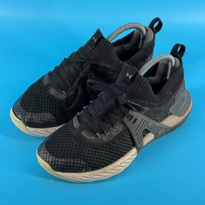 Under Armour Project Rock Kids Size 6Y Black Training Athletic Sneakers Youth - Image 1 of 4