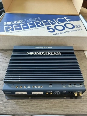 Old School SoundStream Reference 500SX 500 Watt Professional Car Audio Amplifier - Image 1 of 4