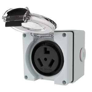 30Amp Steckdosenbox, NEMA 10-30R Buchse 125/250Volt, Outdoor staubdicht a... - Bild 1 von 7