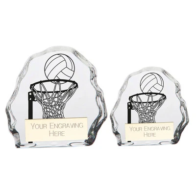 Trophy Superstore Mystique Netball Glas Trophäe - kostenlose Gravur - mehrere