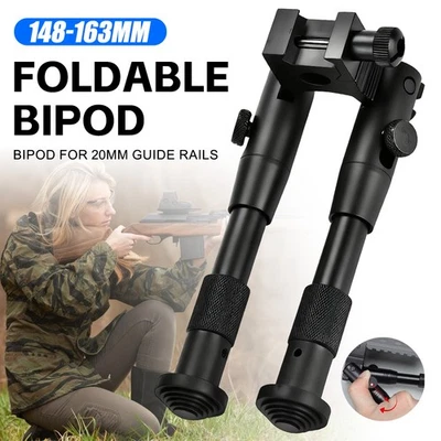 6 Inch Adjustable Bipod Foldable Hunting Rifle Bipod for 20mm Picatinny Rail - Image 1 of 4