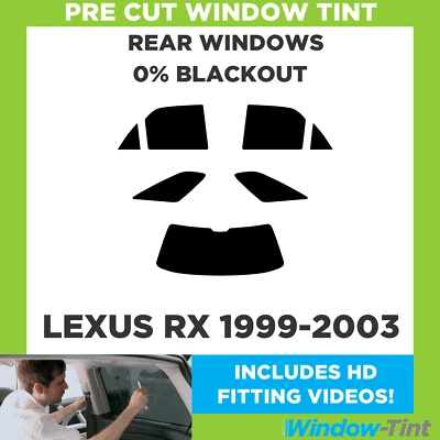 Für Lexus Rx 1999-2003 Vorgeschnittene Scheibentönung Heck 0% Blackout Folie - Image 1 of 4