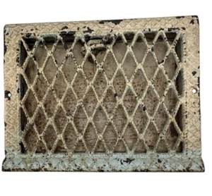 Antique Cast Iron 13.75”x 11”x 1.75” Heat Grate Wall Register Victorian Ornate - Picture 1 of 22
