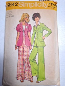 Pants Blazer Fitted Jacket 11 JP Junior Simplicity 5642 Sewing Pattern Cut VTG - Picture 1 of 7