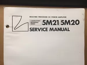 Original Service Manual for the Luxman 5M21 5M20 Power Amplifier Amp - Picture 1 of 4