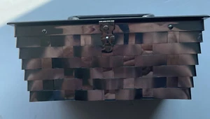 Cartera tejida cromada de colección años 50 Dorset Rex 5th Avenue tapa de lucita EVC - Imagen 1 de 6