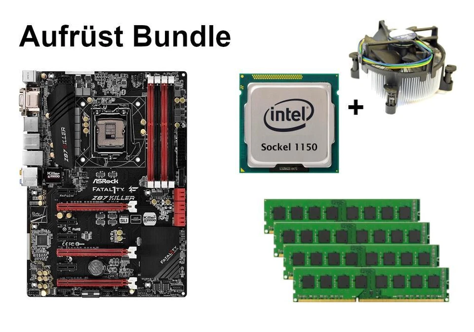 Bundle ASRock Fatal1ty Z87 Killer + CPU Intel Core i3 i5 i7 + da 4 GB a 32 GB di RAM - Immagine 1 di 1