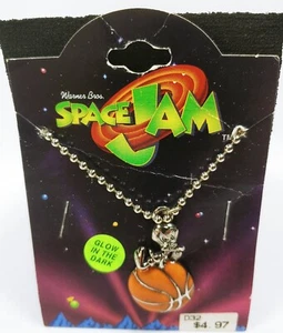 1996 Space Jam Tweety Enamel Pendant Necklace New on Card by Starline - Bild 1 von 2