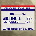 ACSC National Old Trails Road highway sign route 66 Albuquerque New Mexico 12x9