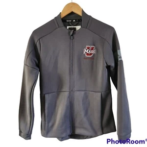 Adidas Gray Softball U Mass University College Womens Jacket Size Small - Picture 1 of 7