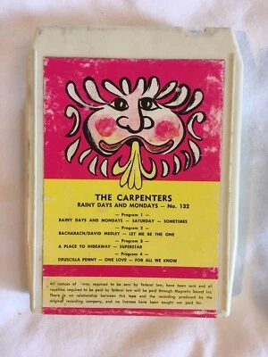 Rare The Carpenters Rainy Days And Mondays 8-Track Tape Cartridge Untested - Image 1 of 3