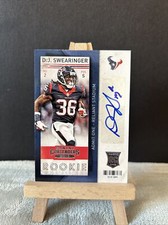 2013 Panini Contenders Football #135 D.J. Swearinger Rookie Auto Card