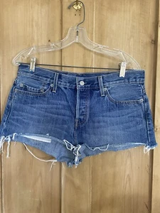 LEVI 501 Denim Hot Pants Cut Offs Shorts Gr. W29 - Bild 1 von 10