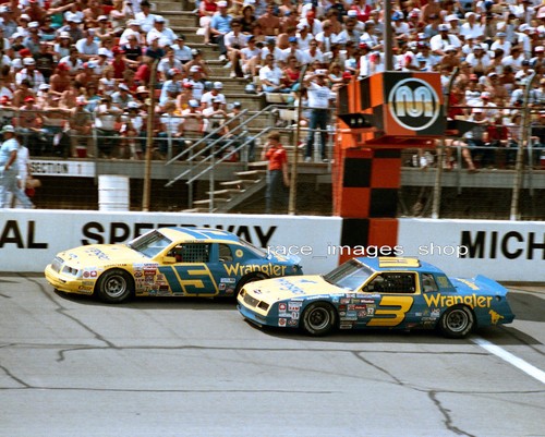 DALE EARNHARDT #3 WRANGLER & RICKY RUDD #15 WRANGLER MICHIGAN 8x10 ...