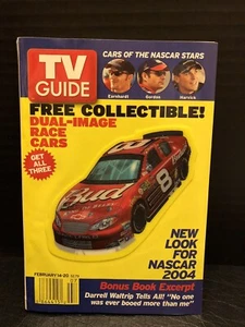 TV Guide - February 14 2004 - Nascar Dual Image - Dale Jr #8 - 1 of 3 - VF - Picture 1 of 2