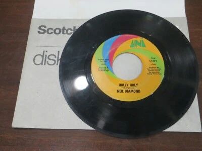 Neil Diamond HOLLY HOLY & HURTIN' YOU DON'T COME EASY 45 RPM RECORD UNI - Image 1 of 4