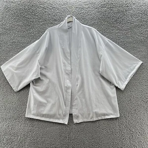 Storq Maternity Top Womens Medium Light Gray Lounge Kimono Cover Up Cardigan - Picture 1 of 8