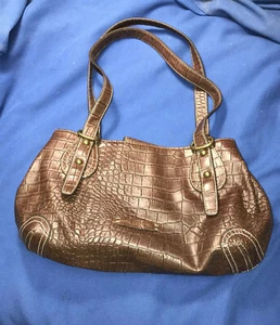 Vintage NINE & COMPANY Faux Alligator Leather CROSSBODY Hand Bag Purse - Picture 1 of 10