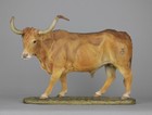 Red Sorrel Longhorn Bull Cow Figure On Base  (Traditional Breyer Scale)