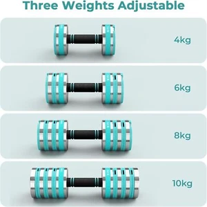 Hantelset 2er Kurzhanteln, 10 kg Stahl Kurzhantel Set für Krafttraining, Fitness - Bild 1 von 25