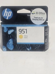 New Genuine HP 951 Yellow OfficeJet Ink Cartridges Sealed In Box exp sep 2022 - Picture 1 of 5