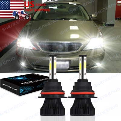 For Mercury Sable 1992-2005 6000K 2PC 9007 LED Headlight Bulbs High/Low Beam Kit - Image 1 of 4
