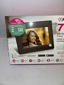 Aluratek 7" Touchscreen LCD Wireless Wi-Fi Digital 8GB Family Photo Frame NEW