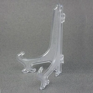 9" Clear Plastic Plate Display Stand Picture Frame Easel Holder (Qty - 1 Piece) - Picture 1 of 5